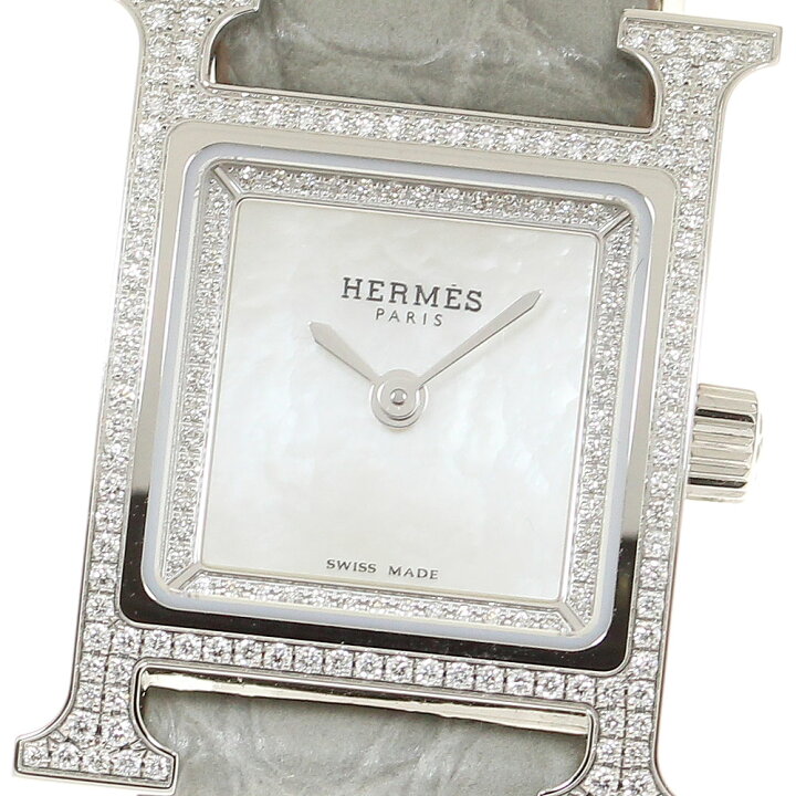 楽天市場】エルメス HERMES HH1.132 Hウォッチミニ ダイヤベゼル 