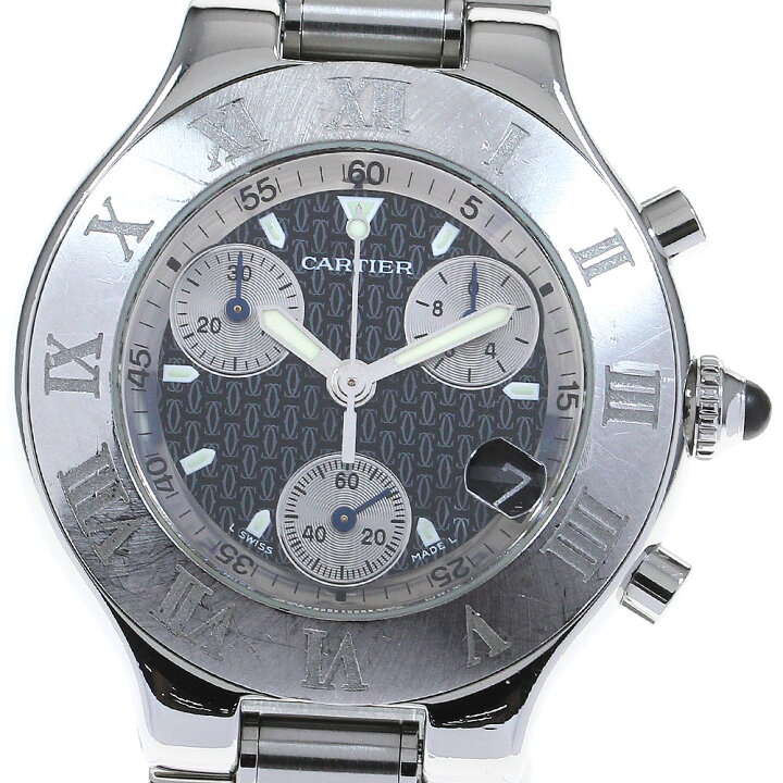 楽天市場】カルティエ CARTIER W10172T2 クロノスカフ デイト クォーツ 