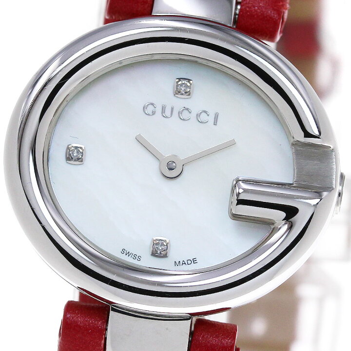 楽天市場】グッチ GUCCI 134.5/YA134508 3Pダイヤモンド クォーツ  