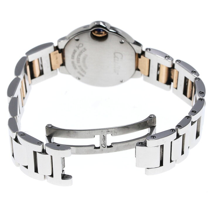 楽天市場】カルティエ CARTIER WE902052 バロンブルーSM K18PGコンビ  