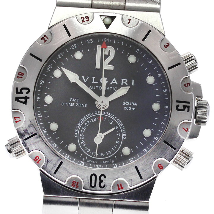 楽天市場】ブルガリ BVLGARI SD38SGMT ディアゴノ スクーバ GMT デイト  