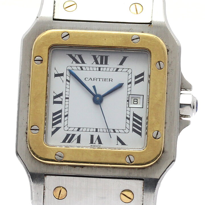 楽天市場】カルティエ CARTIER サントスガルベLM YGコンビ 自動巻き 