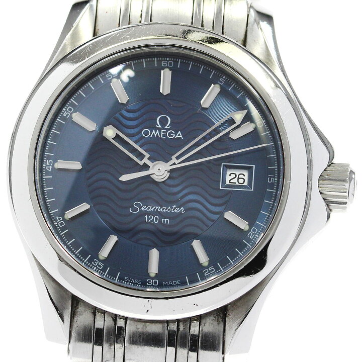 楽天市場】オメガ OMEGA 2571.81 シーマスター120 デイト クォーツ  