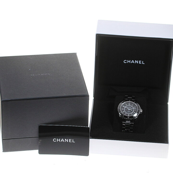 楽天市場】シャネル CHANEL H5697 J12 黒セラミック デイト 自動巻き  