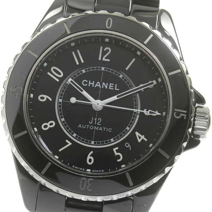 楽天市場】シャネル CHANEL H5697 J12 黒セラミック デイト 自動巻き 