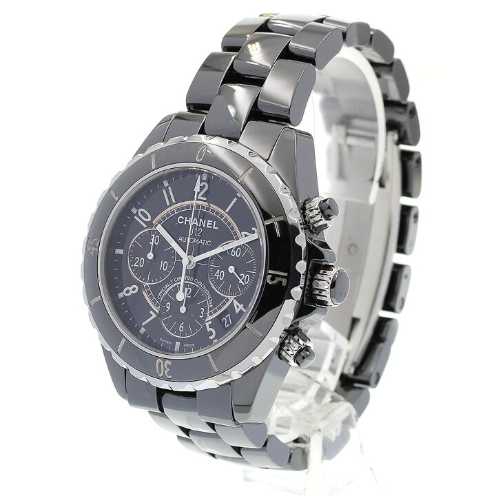 楽天市場】シャネル CHANEL H0940 J12 黒セラミック 41MM クロノグラフ  