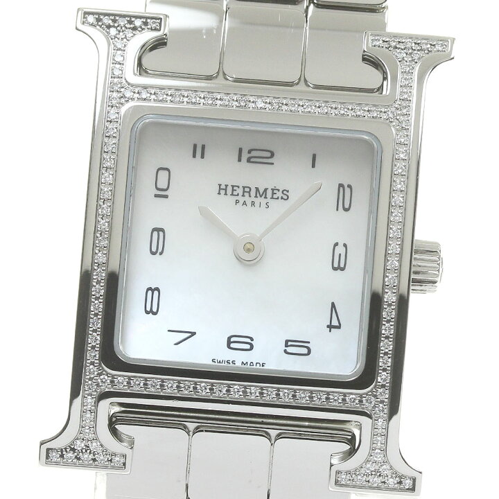 楽天市場】エルメス HERMES HH1.235 Hウォッチ PM ダイヤベゼル 