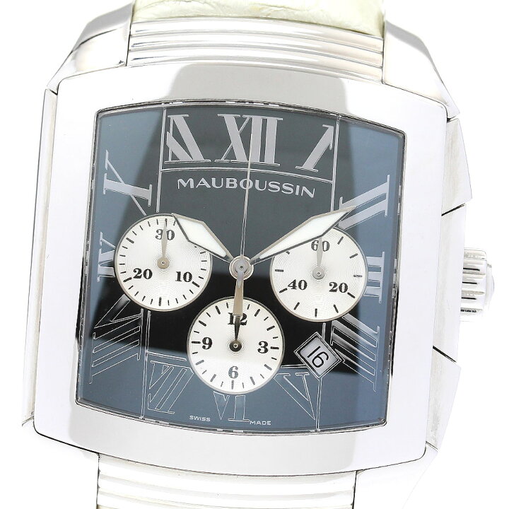 楽天市場】モーブッサン MAUBOUSSIN R.529 クロノグラフ デイト 自動  