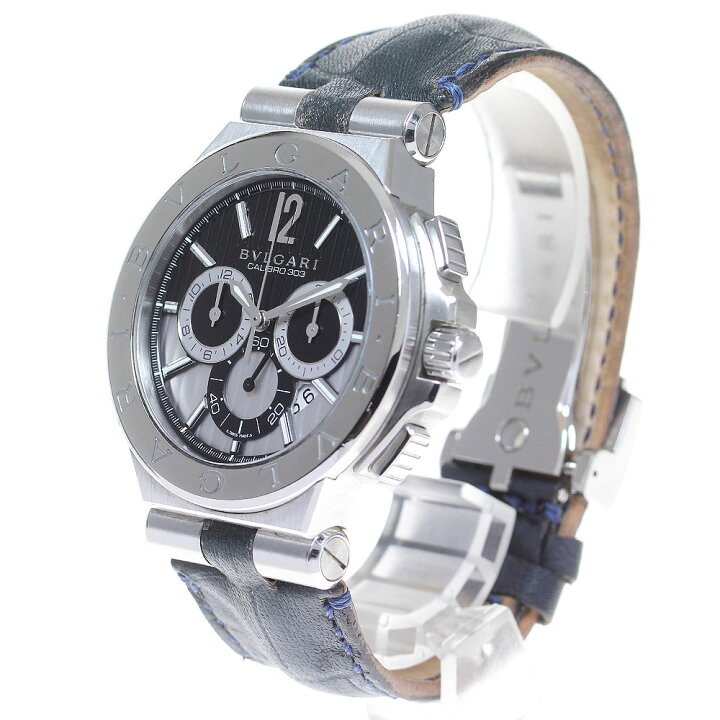楽天市場】ブルガリ BVLGARI DG42SCH ディアゴノ カリブロ303 クロノ  