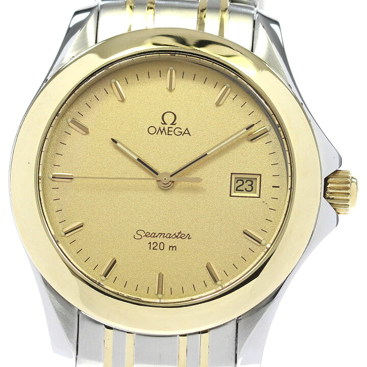 楽天市場】オメガ OMEGA シーマスター120m デイト YGコンビ クォーツ 