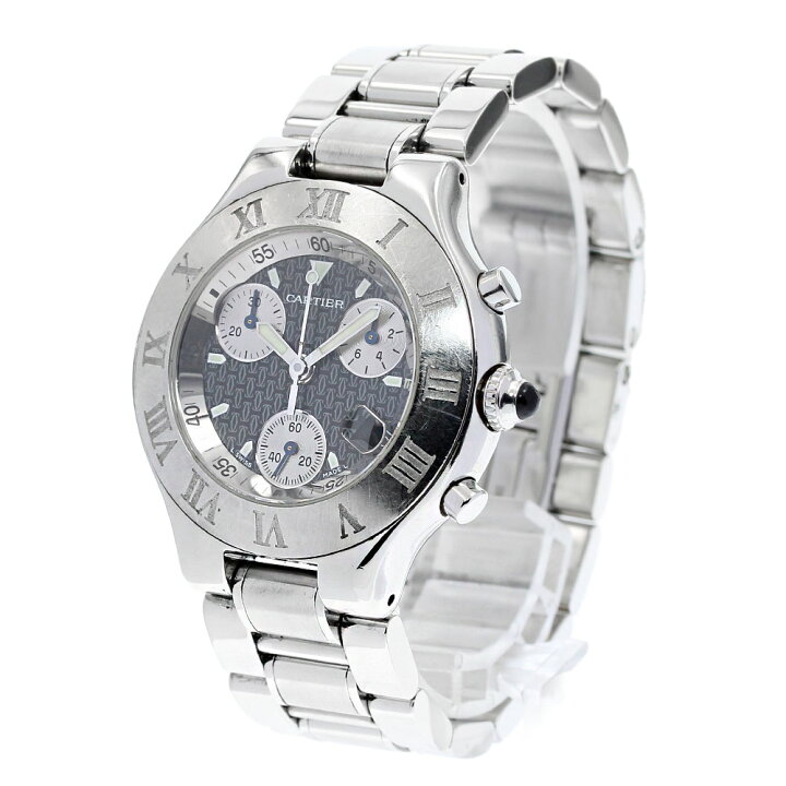 楽天市場】カルティエ CARTIER W10172T2 クロノスカフ デイト クォーツ  