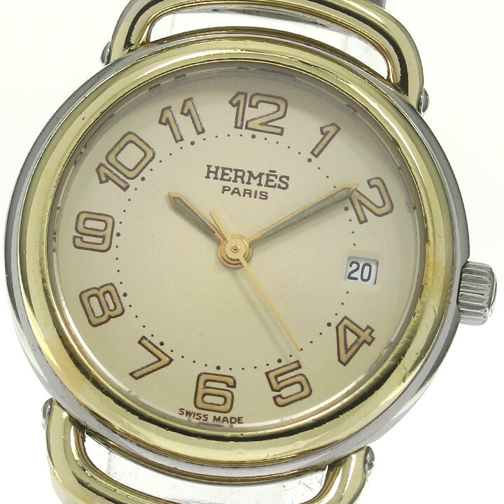 楽天市場】エルメス HERMES PU2.240 プルマン デイト クォーツ  