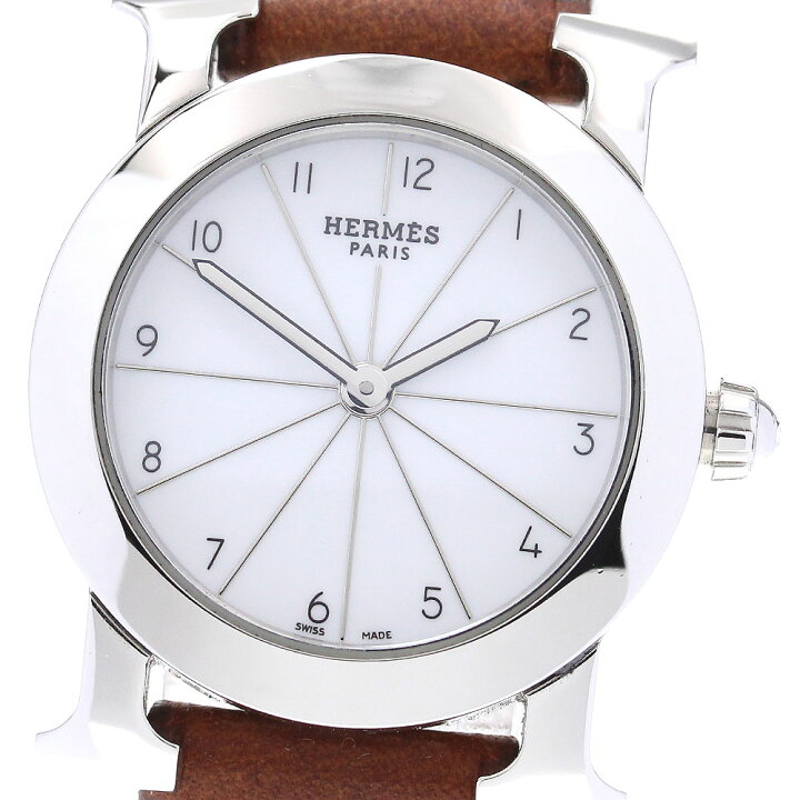楽天市場】エルメス HERMES HR1.210 Hウォッチ ロンド クォーツ  