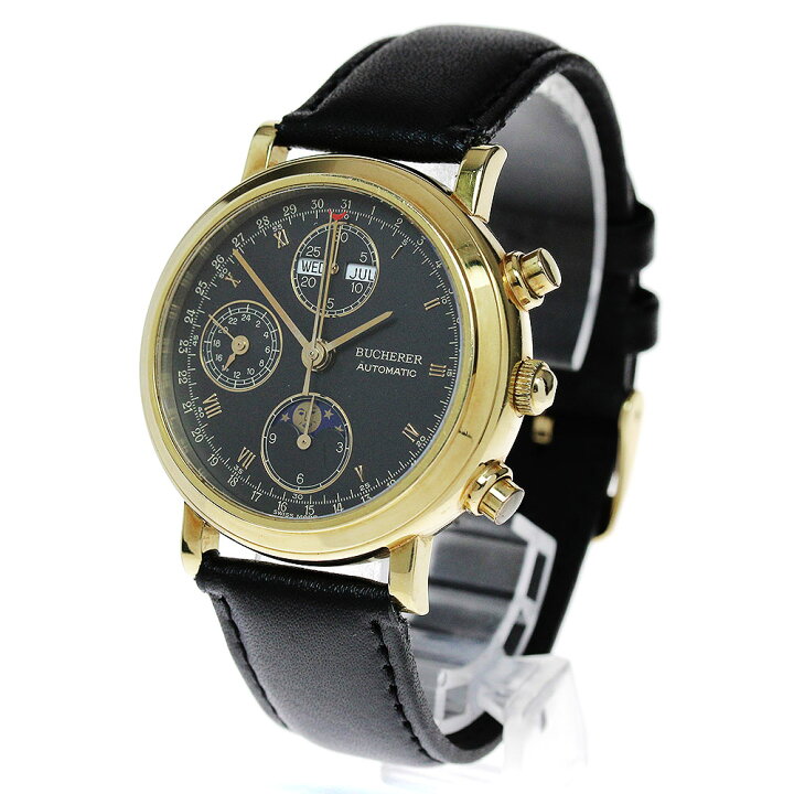 楽天市場】ブッフェラー BUCHERER 90008 K18YG トリプルカレンダー 