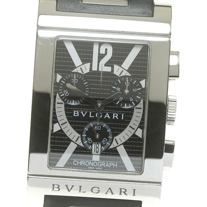 楽天市場】ブルガリ BVLGARI RTC49S レッタンゴロ クロノグラフ デイト  