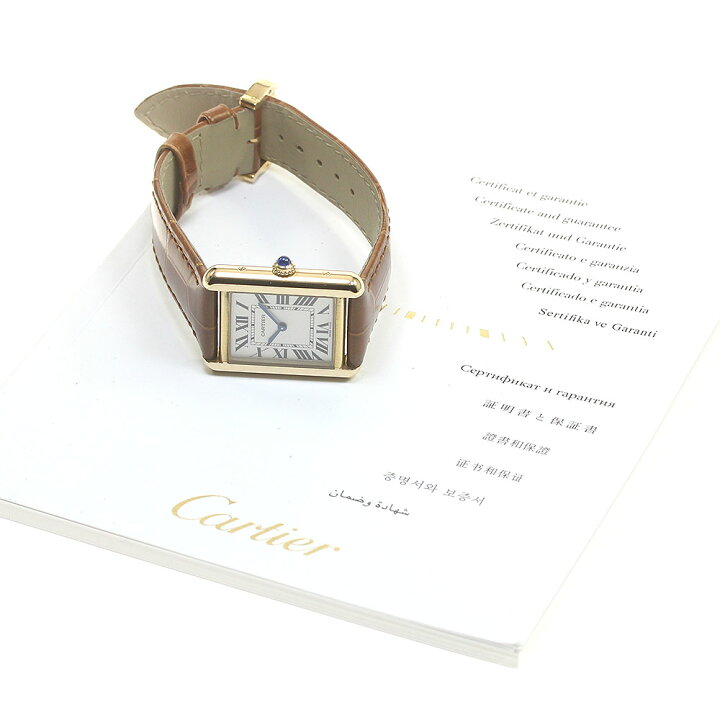 楽天市場】カルティエ CARTIER W5200002 タンクソロ SM K18YGコンビ  