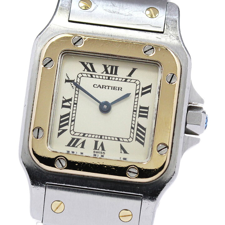 楽天市場】カルティエ CARTIER サントスガルベSM クォーツ レディース  
