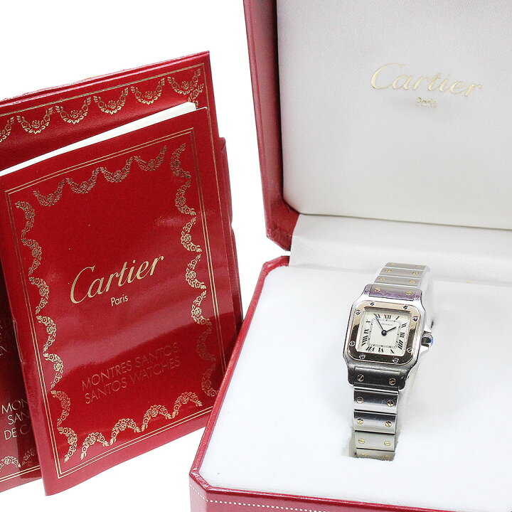 楽天市場】カルティエ CARTIER サントスガルベSM クォーツ レディース  
