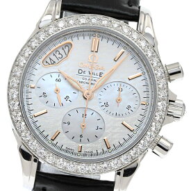 オメガ OMEGA 422.18.35.50.05.001 デビル コーアクシャル クロノグラフ ダイヤベゼル 自動巻き レディース 良品 _832461【ev15】【中古】