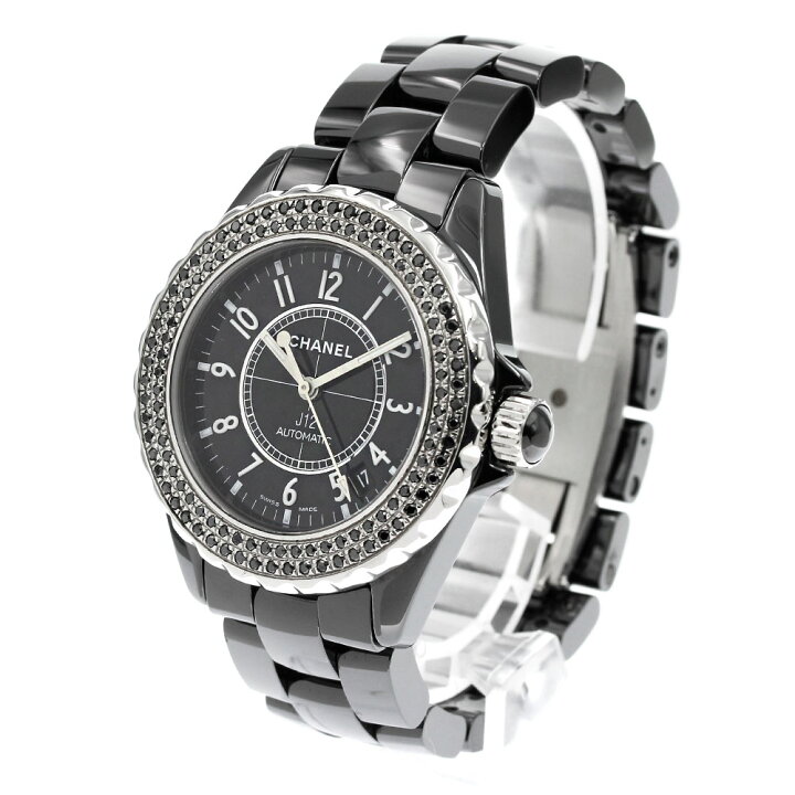楽天市場】シャネル CHANEL H1417 J12 黒セラミック デイト ブラック 