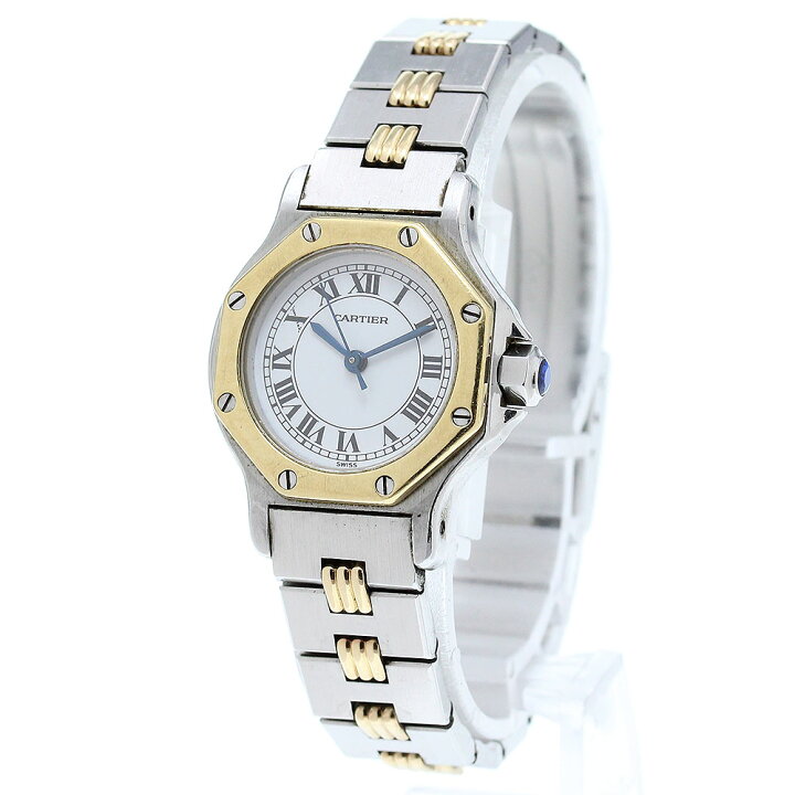 楽天市場】カルティエ CARTIER サントスオクタゴンSM YGコンビ  