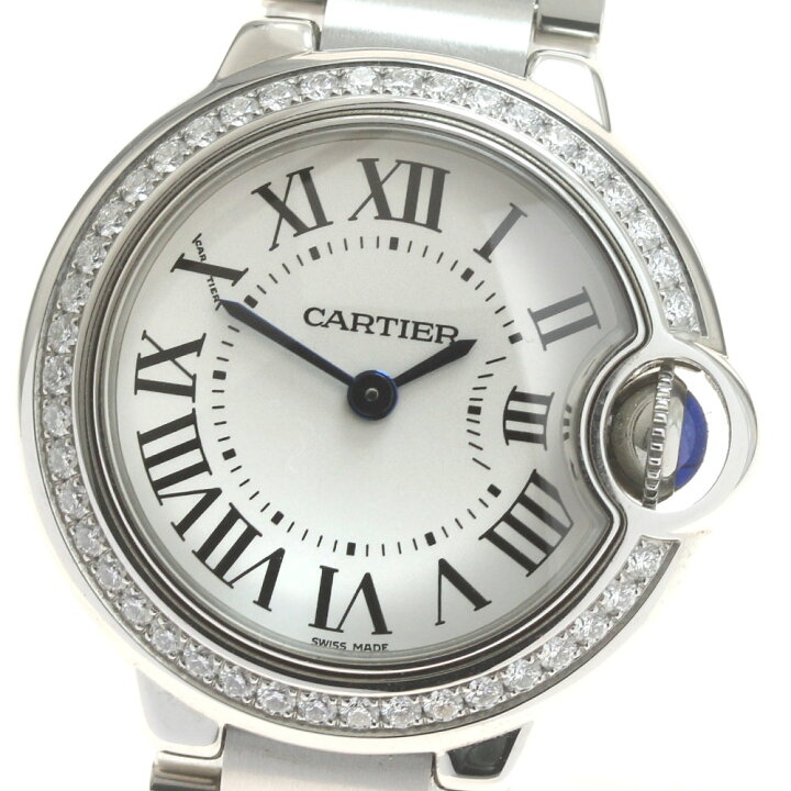 楽天市場】カルティエ CARTIER バロンブルー SM クォーツ レディース  