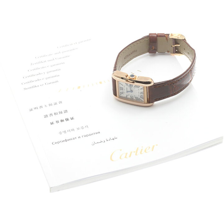 楽天市場】カルティエ CARTIER W5310027 タンクアングレーズSM K18PG  