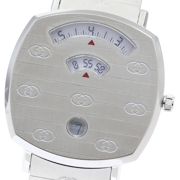 楽天市場】グッチ GUCCI 157.4/YA157401 グリップウォッチ デイト  