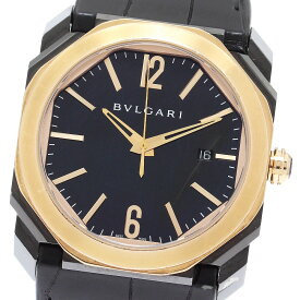 ブルガリ BVLGARI 102485 オクト K18PGベゼル 自動巻き メンズ 保証書付き_829691【中古】