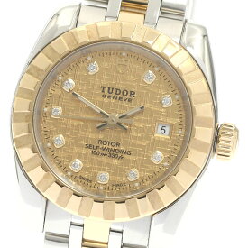 チュードル TUDOR 22013 クラシック YGコンビ Cal.2671 10Pダイヤ 自動巻き レディース _871468【中古】