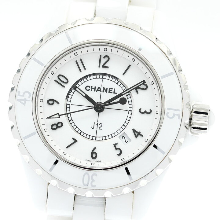 楽天市場】シャネル CHANEL H0968 J12 33mm 白セラミック デイト 