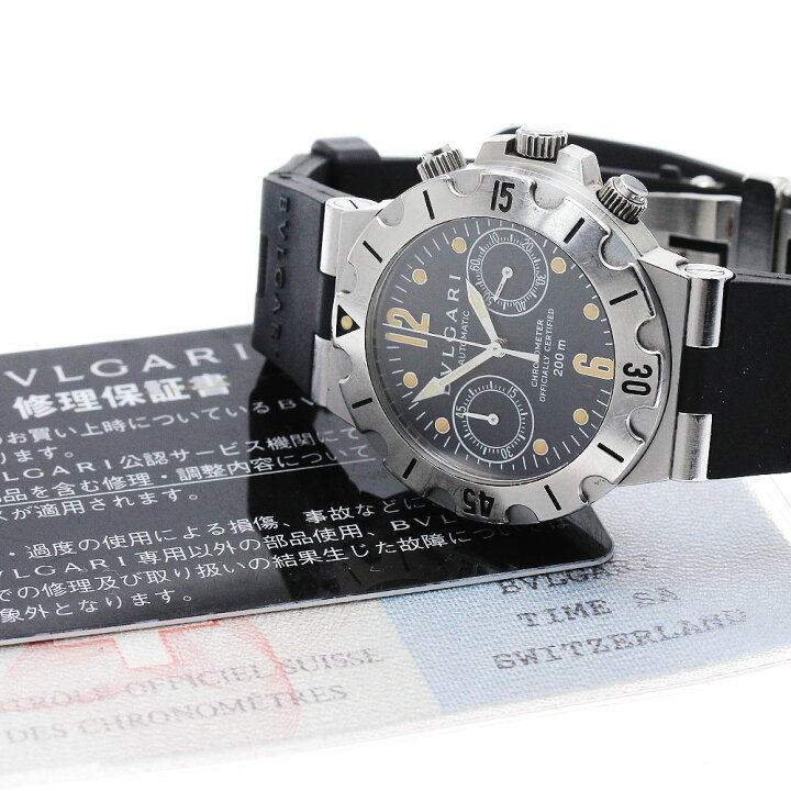 ブルガリ BVLGARI SCB38S ディアゴノ スクーバ クロノグラフ 自動巻き  