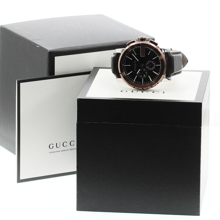 楽天市場】グッチ GUCCI 101.2/YA101202 Gクロノ クォーツ メンズ 美品 