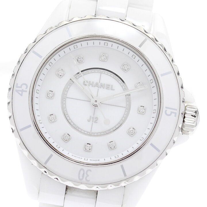 楽天市場】シャネル CHANEL H5703 J12 ホワイトセラミック 12Pダイヤ  