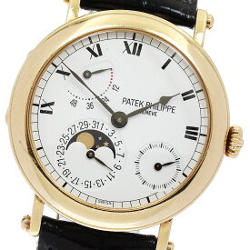 パテックフィリップ PATEK PHILIPPE 5054 プチ コンプリケーション ハンターケース ムーンフェイズ 自動巻き メンズ アーカイブ付き_832127【中古】