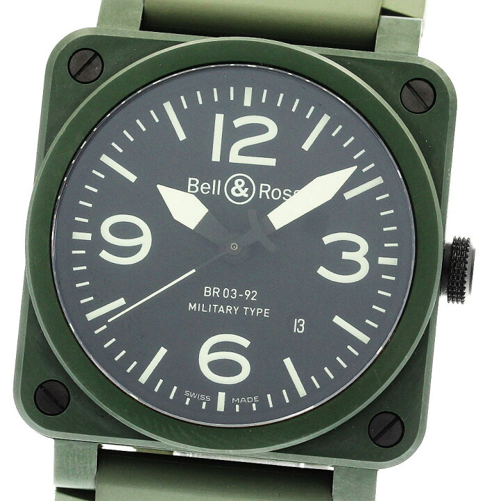 楽天市場】ベル＆ロス Bell＆Ross BR03-92-CK ミリタリー デイト 自動  