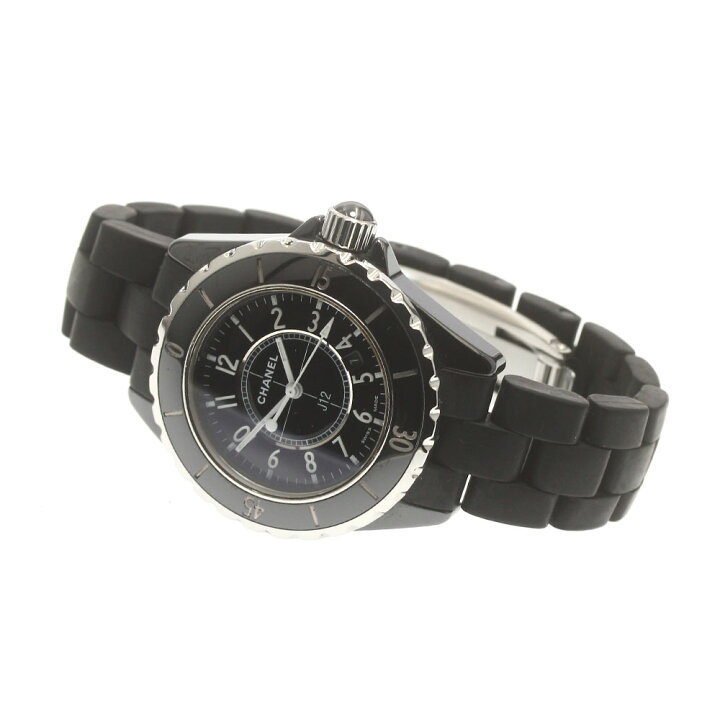 楽天市場】シャネル CHANEL H0681 J12 黒セラミック クォーツ 