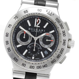 ブルガリ BVLGARI DP42SCH ディアゴノプロフェッショナル クロノグラフ デイト 自動巻き メンズ 保証書付き_884502【中古】
