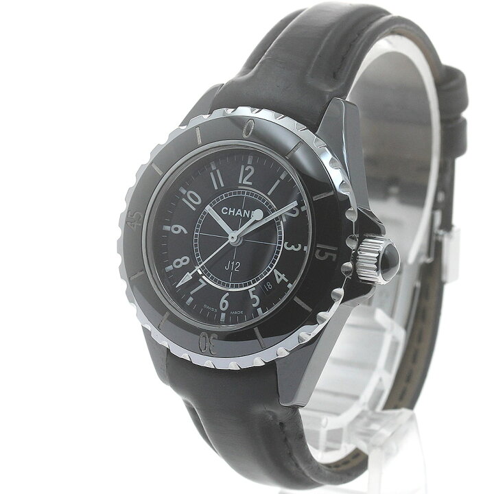 楽天市場】シャネル CHANEL H0680 J12 黒セラミック 33MM デイト  