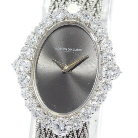 ヴァシュロン・コンスタンタン VACHERON CONSTANTIN オーバル K18WG ダイヤベゼル 手巻き レディース _810459【中古】