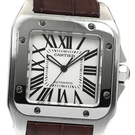 カルティエ CARTIER W20073X8 サントス100LM 自動巻き メンズ 良品 _883173【中古】