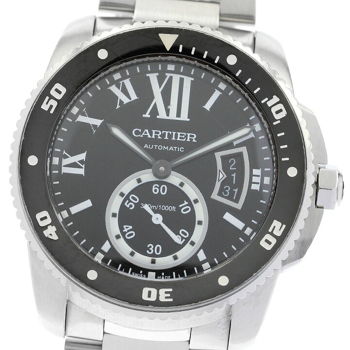 カルティエ CARTIER W7100057 カリブル ドゥ カルティエ ダイバー デイト 自動巻き メンズ _892211