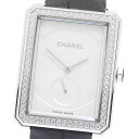 シャネル CHANEL H4472 ボーイフレンド K18WG ダイヤベゼル 手巻き ボーイズ 保証書付き_896416【中古】