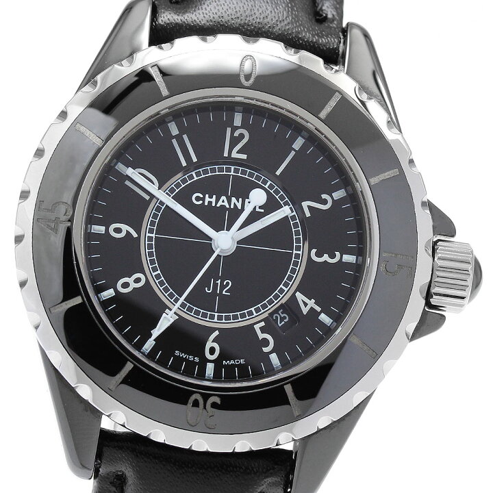 楽天市場】シャネル CHANEL H0682 J12 黒セラミック 33MM クォーツ  