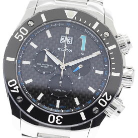 エドックス EDOX 10020 クロノオフショア1 クロノグラフ ビッグデイト クォーツ メンズ 良品 _900469【中古】