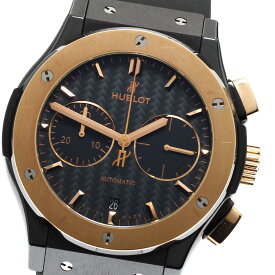 ウブロ HUBLOT 521.CO.1781.RX クラシックフュージョン チタニウム クロノグラフ K18PGベゼル 自動巻き メンズ 保証書付き_916885【中古】