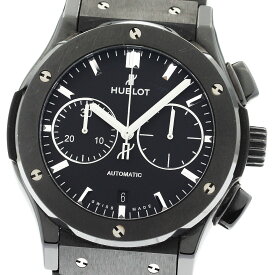ウブロ HUBLOT 521.CM.1171.RX クラシックフュージョン ブラックマジック デイト クロノグラフ 自動巻き メンズ 保証書付き_919100【中古】
