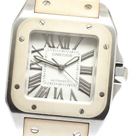 ベルト訳あり カルティエ CARTIER W20129U2 サントス100 MM 自動巻き ボーイズ _930862【中古】