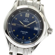 オメガ OMEGA 2571.80 シーマスター120 デイト クォーツ レディース 箱・保証書付き_920194【ev10】【中…