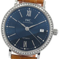 IWC IWC SCHAFFHAUSEN IW458111 ポートフィノ 37 ダイヤベゼル 自動巻き ボーイズ 良品 保証書付き_94521…